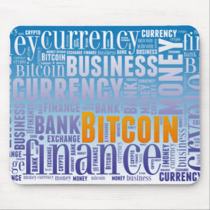 Alfombrilla De Ratón Palabras gráficas del logo de Bitcoin