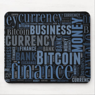 Alfombrilla De Ratón Palabras gráficas del logo de Bitcoin