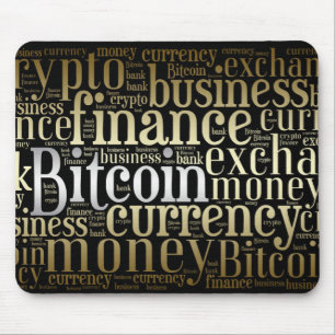 Alfombrilla De Ratón Palabras gráficas del logo de Bitcoin