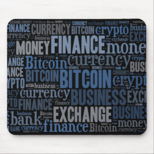 Alfombrilla De Ratón Palabras gráficas del logo de Bitcoin
