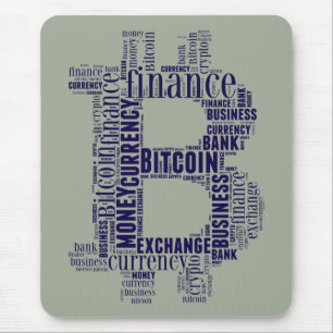 Alfombrilla De Ratón Palabras gráficas del logo de Bitcoin