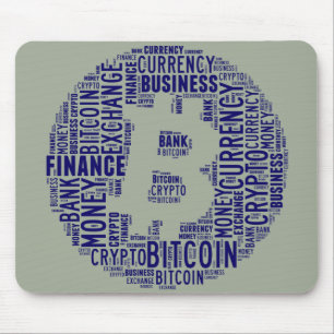 Alfombrilla De Ratón Palabras gráficas del logo de Bitcoin