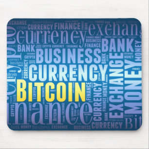 Alfombrilla De Ratón Palabras gráficas del logo de Bitcoin