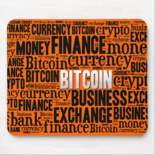 Alfombrilla De Ratón Palabras gráficas del logo de Bitcoin