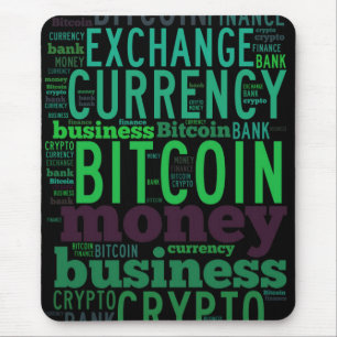 Alfombrilla De Ratón Palabras gráficas del logo de Bitcoin
