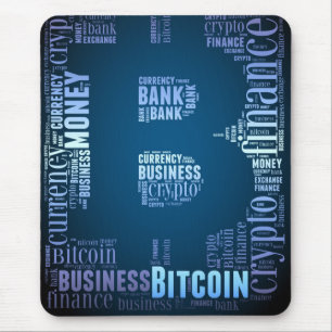 Alfombrilla De Ratón Palabras gráficas del logo de Bitcoin