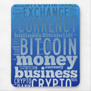 Alfombrilla De Ratón Palabras gráficas del logo de Bitcoin