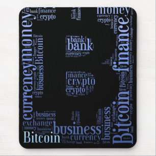 Alfombrilla De Ratón Palabras gráficas del logo de Bitcoin