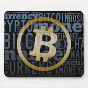 Alfombrilla De Ratón Palabras gráficas del logo de Bitcoin