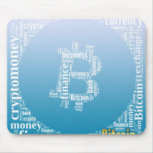 Alfombrilla De Ratón Palabras gráficas del logo de Bitcoin