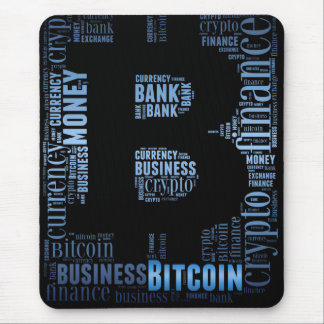Alfombrilla De Ratón Palabras gráficas del logo de Bitcoin