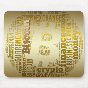 Alfombrilla De Ratón Palabras gráficas del logo de Bitcoin