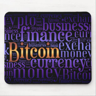 Alfombrilla De Ratón Palabras gráficas del logo de Bitcoin