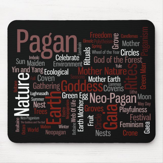 Alfombrilla De Ratón Palabras paganas (Frente)
