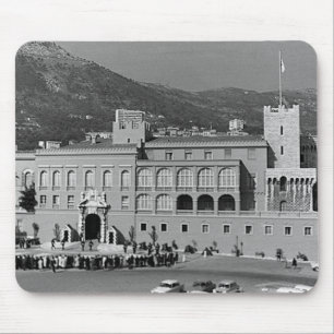Alfombrilla De Ratón Palacio cuadrado de la Principado de Mónaco vintag