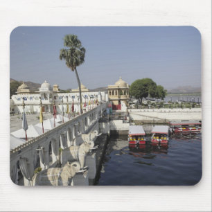 Alfombrilla De Ratón Palacio Jag Mindar, Lago Pichola, Udaipur, India.