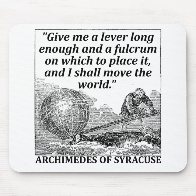 Alfombrilla De Ratón Palanca de Arquímedes (Frente)