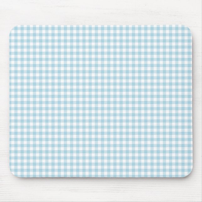 Alfombrilla De Ratón Pale Blue Gingham (Frente)