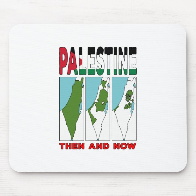 Alfombrilla De Ratón Palestina entonces y ahora (Frente)