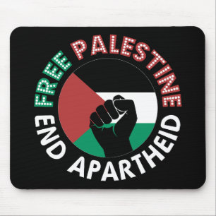 Alfombrilla De Ratón Palestina Libre pone fin a la bandera del Aparthei