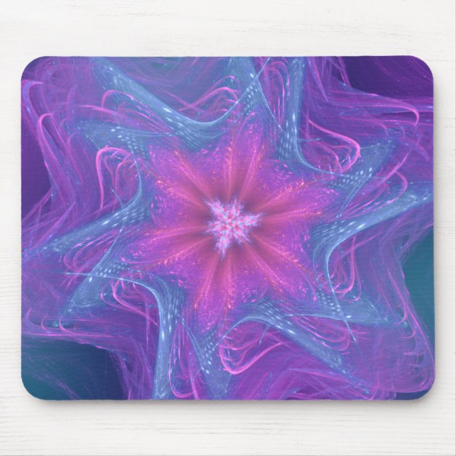 Alfombrilla De Ratón Paleta de cian Delicate Mousepad Fractal (Frente)