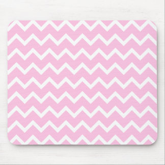Alfombrilla De Ratón Palidezca - el modelo de zigzag rosado y blanco