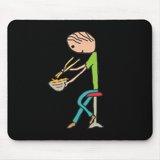 Alfombrilla De Ratón Palillos Y Fideos (Frente)