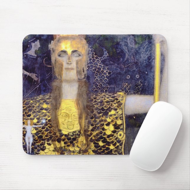Alfombrilla De Ratón Pallas Athena, Gustav Klimt (Con ratón)
