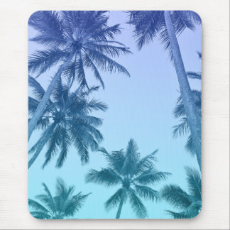 Alfombrilla De Ratón Palm Trees tropicales Verde azulado Gradiente de m