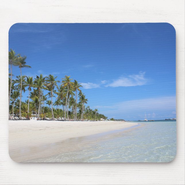Alfombrilla De Ratón Palmera de playa tropical personalizada (Frente)