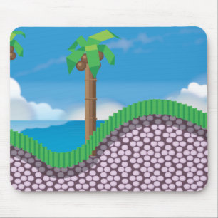 Alfombrilla De Ratón Palmeras de videojuegos antiguos.