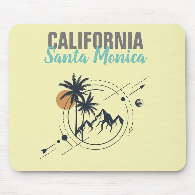 Alfombrilla De Ratón Palmeras Geométricas de Santa Mónica California (Frente)