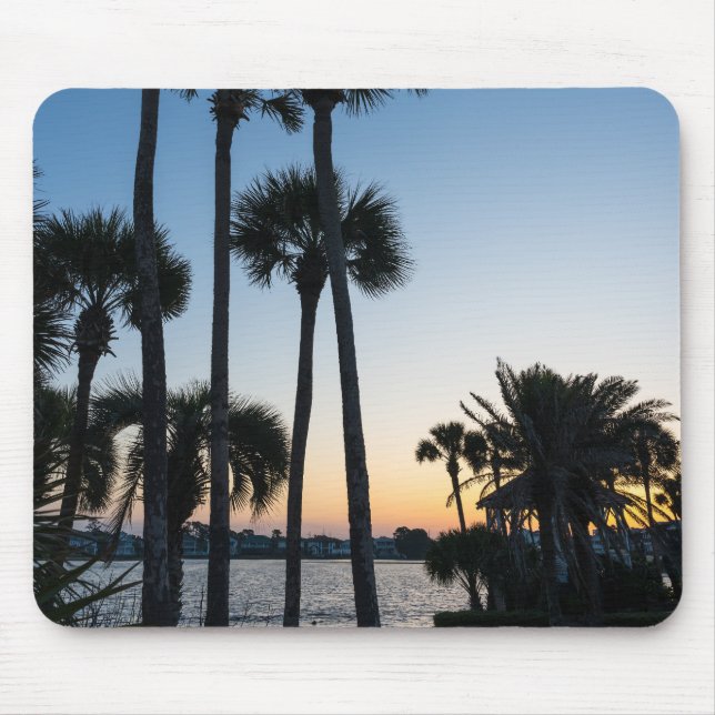 Alfombrilla De Ratón Palmeras Sunrise Destin Florida Mouse Pad (Frente)