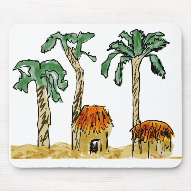 Alfombrilla De Ratón Palmeras y paraíso (Frente)