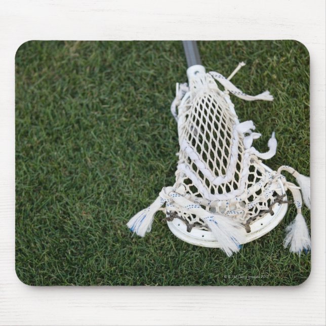 Alfombrilla De Ratón Palo Lacrosse sobre la hierba (Frente)