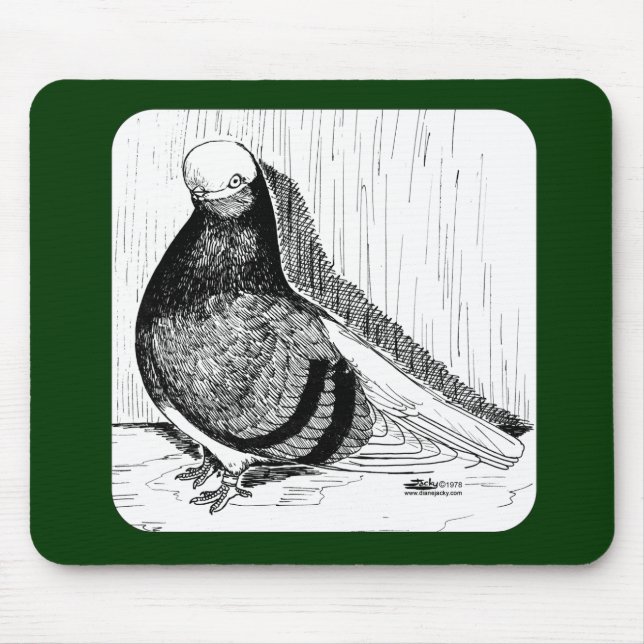 Alfombrilla De Ratón Paloma calva anglófona 1978 (Frente)
