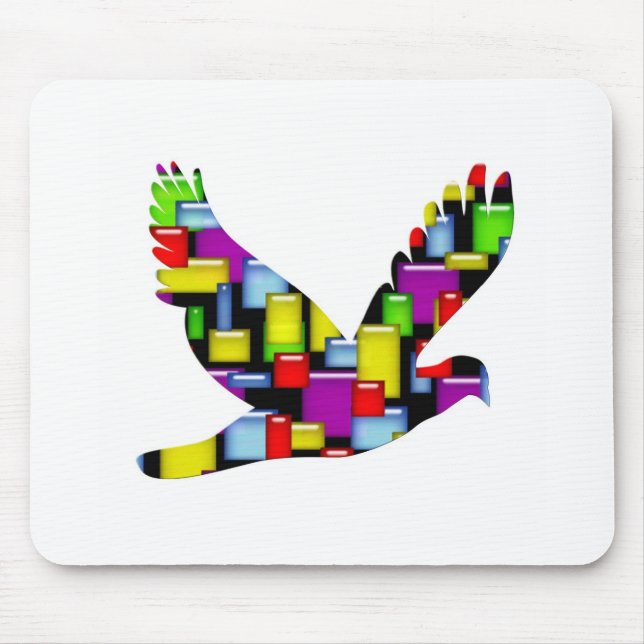 Alfombrilla De Ratón paloma de mosaico (Frente)