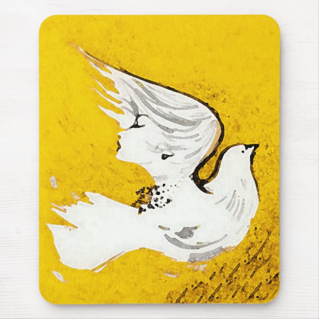 Alfombrilla De Ratón Paloma de una mujer~ Mousepad (Frente)
