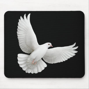 Alfombrilla De Ratón Paloma Mousepad del blanco que vuela
