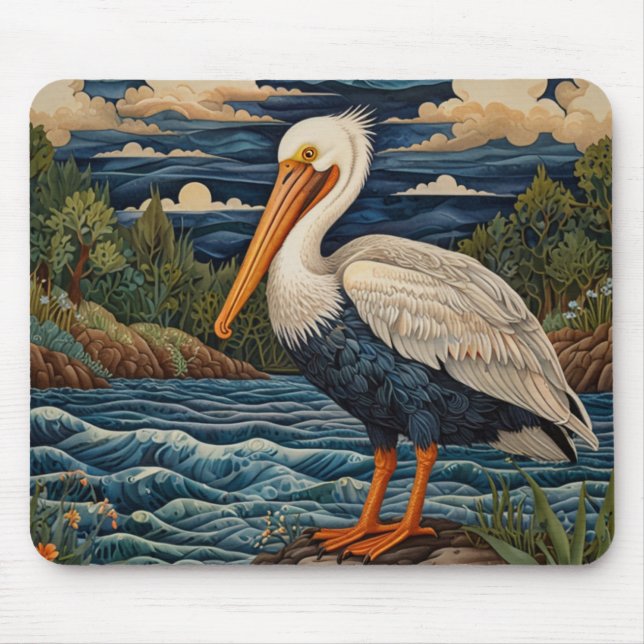 Alfombrilla De Ratón Palomino de gaviota de mar blanco (Frente)