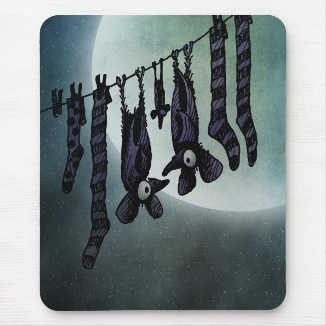 Alfombrilla De Ratón Palos divertidos de la Luna Llena (Frente)