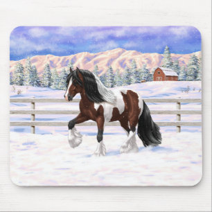 Alfombrilla De Ratón Pan Bay Pinto Gypsy Vanner Borrador De Caballo En