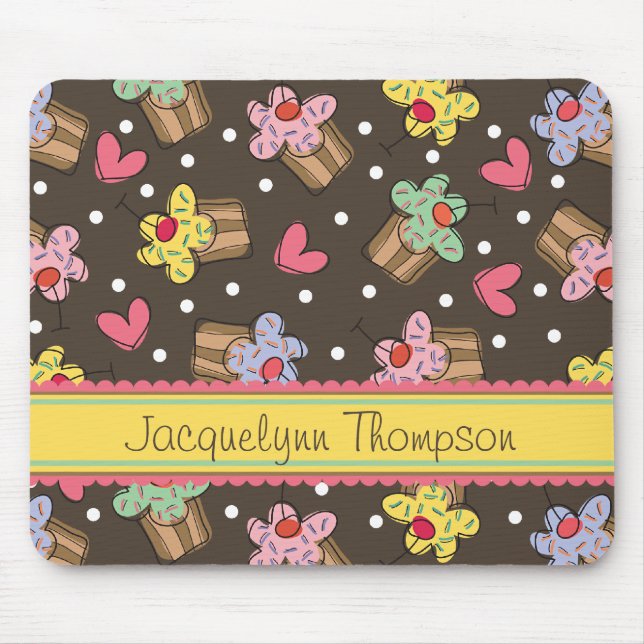 Alfombrilla De Ratón Panadería de la confitería de las magdalenas de la (Frente)