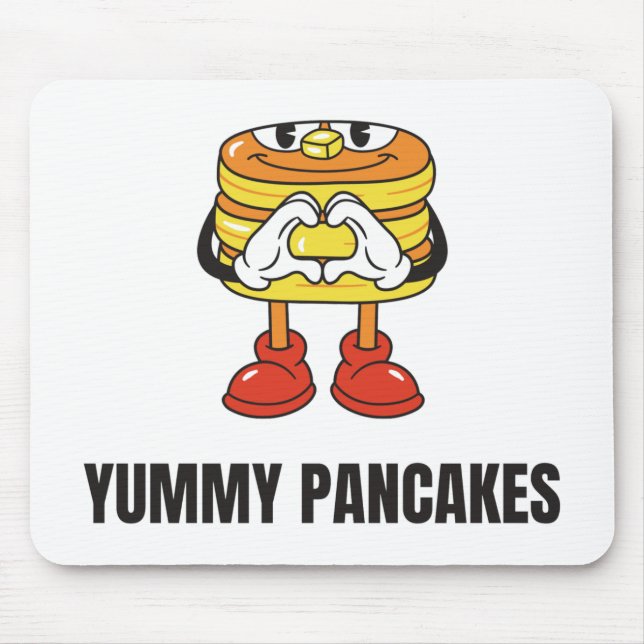 Alfombrilla De Ratón Pancakes Food Kawaii Face (Frente)