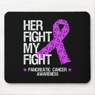 Alfombrilla De Ratón Pancreatic Cancer Awareness Purple Ribbon: Su Luch