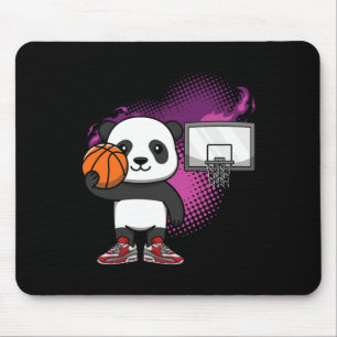 Alfombrilla De Ratón Panda Bear Bysketbyll Player Animal Lover Hoops Dr