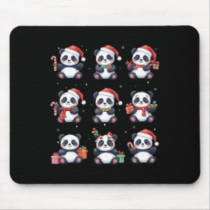 Alfombrilla De Ratón Panda Bear Navidades Santa Hat Funny Animal Lover