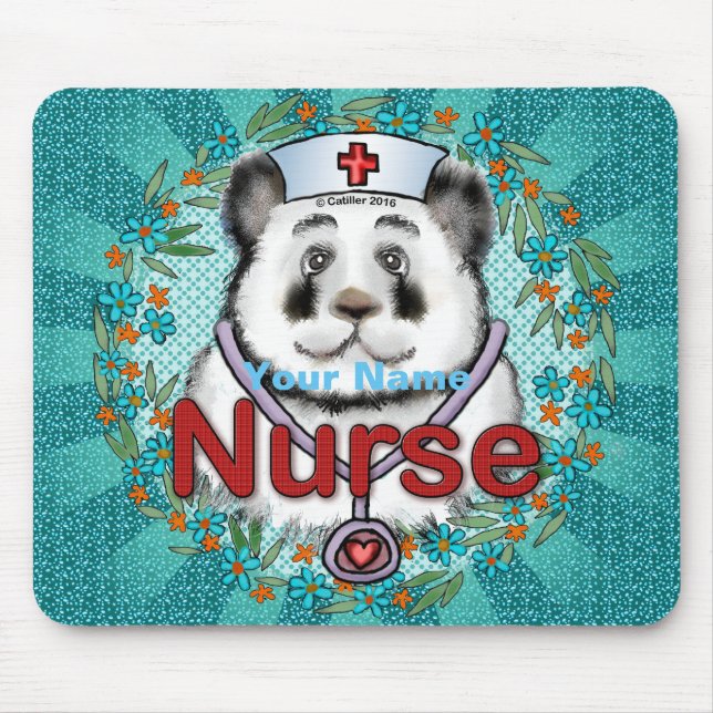 Alfombrilla De Ratón Panda Bear Nurs Mouse Pad (Frente)