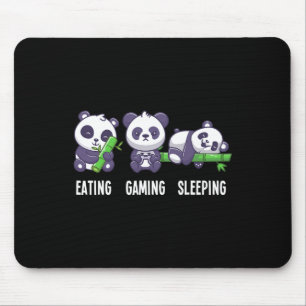 Alfombrilla De Ratón Panda Comer Juguetes Dormiendo Para Juego Multijug