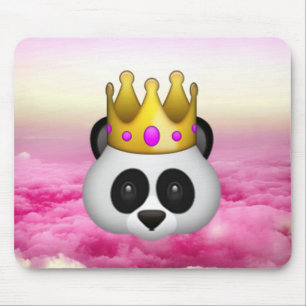 Alfombrilla De Ratón Panda coronada emoji